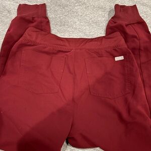 Figs Burgundy Track Pants